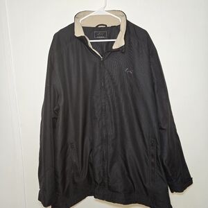 Mens XXL Greg Norman Full Zip Fleece Lined Black Golf Jacket